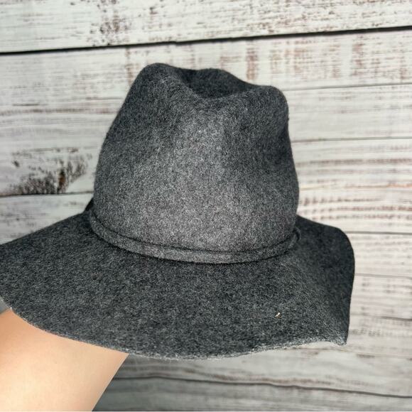 J Crew 100% Wool Gray Hat Fedora Medium/Large - Picture 4 of 7